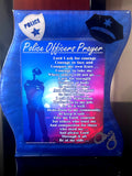 Wave resin with quote “Police Officers Prayer”